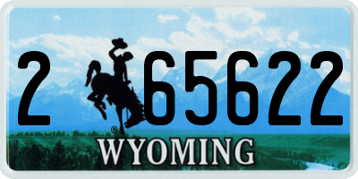 WY license plate 265622