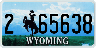 WY license plate 265638