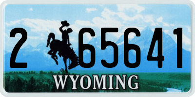 WY license plate 265641