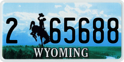 WY license plate 265688