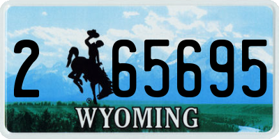WY license plate 265695