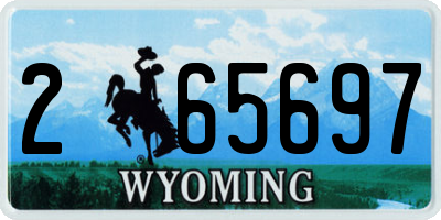 WY license plate 265697