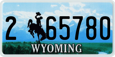 WY license plate 265780