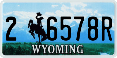 WY license plate 26578R
