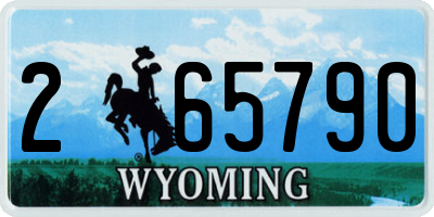 WY license plate 265790