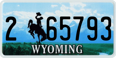 WY license plate 265793