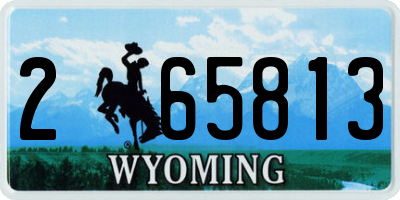 WY license plate 265813