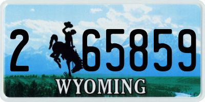 WY license plate 265859