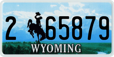 WY license plate 265879