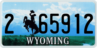 WY license plate 265912