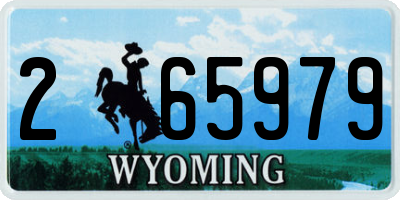 WY license plate 265979