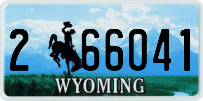 WY license plate 266041