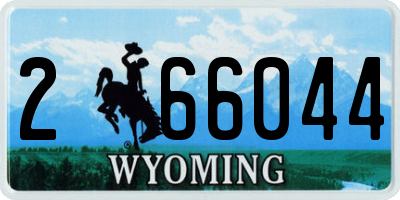 WY license plate 266044