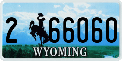 WY license plate 266060
