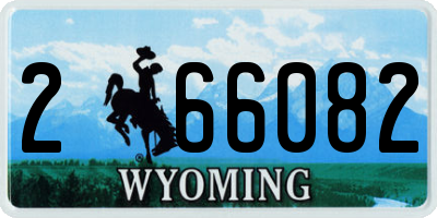 WY license plate 266082