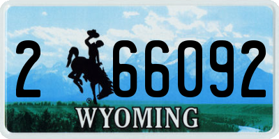 WY license plate 266092