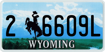 WY license plate 26609L