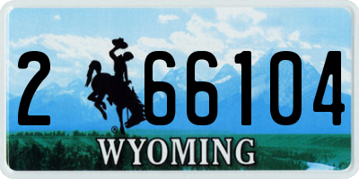 WY license plate 266104
