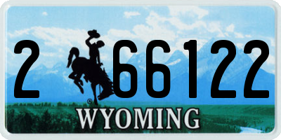 WY license plate 266122