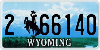 WY license plate 266140
