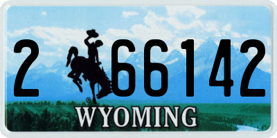 WY license plate 266142