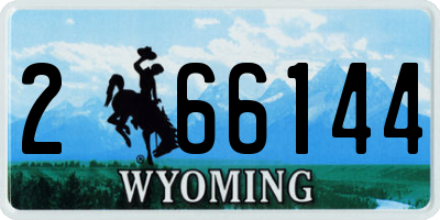 WY license plate 266144