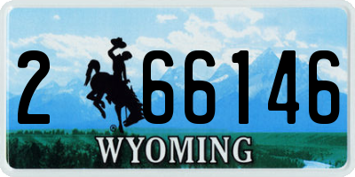WY license plate 266146