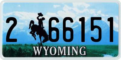 WY license plate 266151