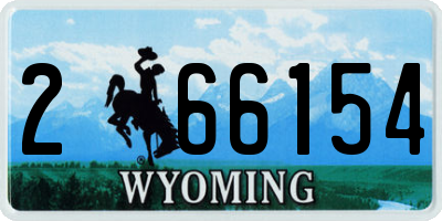 WY license plate 266154