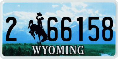 WY license plate 266158