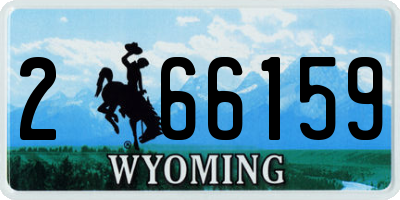WY license plate 266159