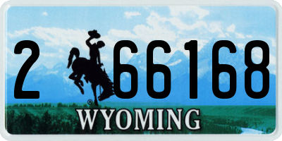 WY license plate 266168