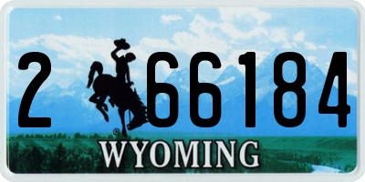 WY license plate 266184