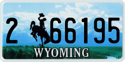 WY license plate 266195
