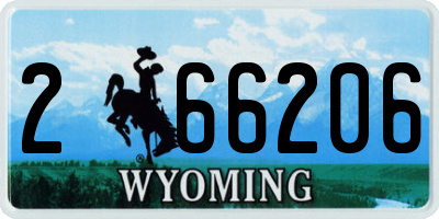 WY license plate 266206