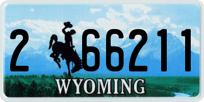 WY license plate 266211