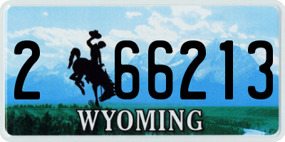 WY license plate 266213