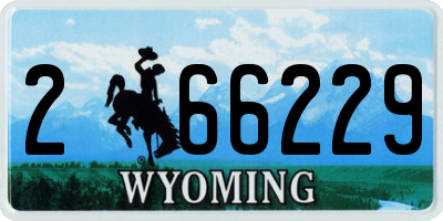 WY license plate 266229