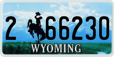 WY license plate 266230
