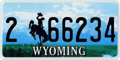 WY license plate 266234
