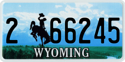 WY license plate 266245