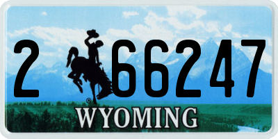WY license plate 266247