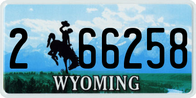 WY license plate 266258