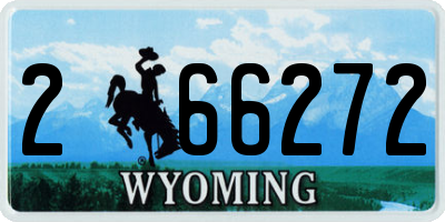 WY license plate 266272