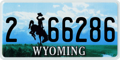 WY license plate 266286