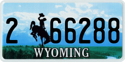 WY license plate 266288