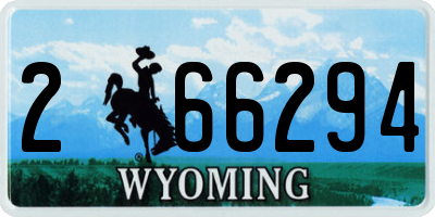 WY license plate 266294