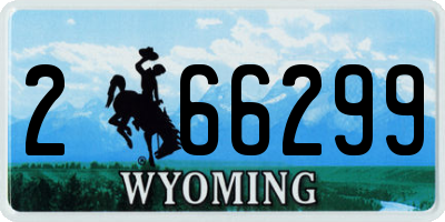 WY license plate 266299
