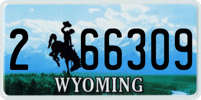 WY license plate 266309
