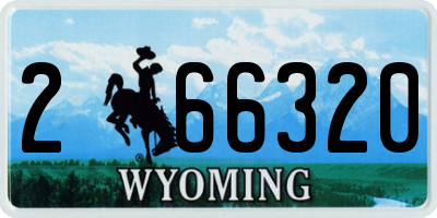 WY license plate 266320